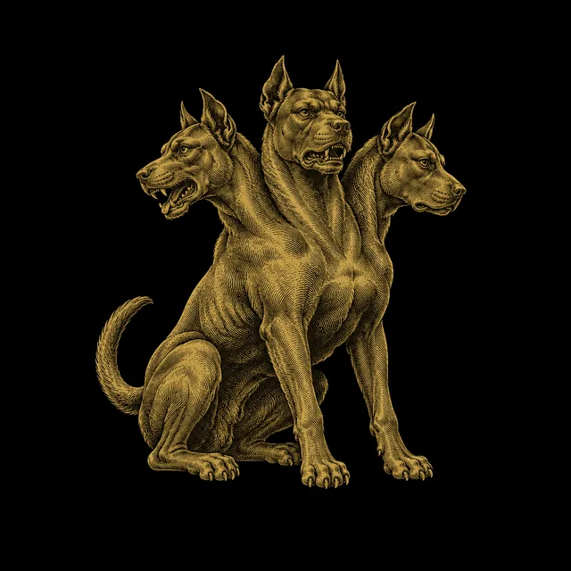 Kerberos: altın gravür amblem